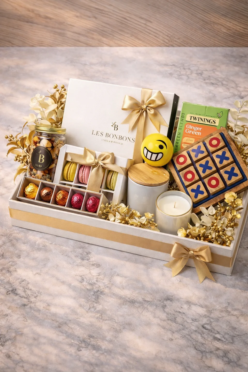 Corporate gift hampers delivered to India — ordered from Canada, branded packaging