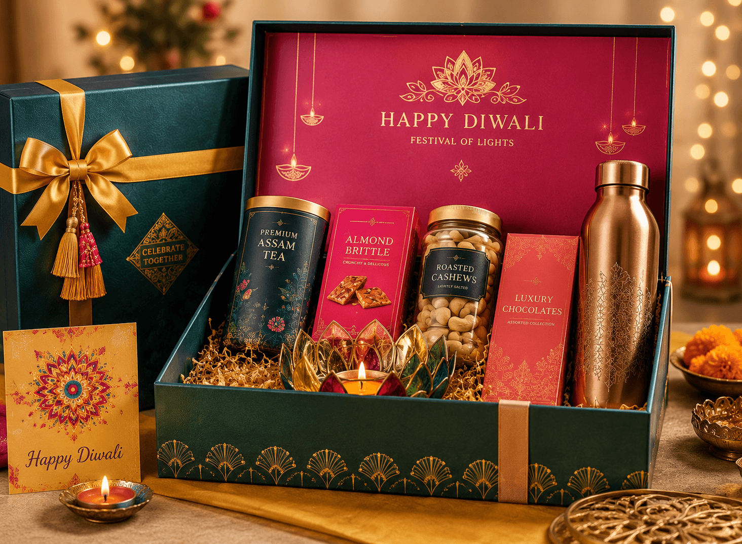 Diwali gift hampers for India team — ordered from USA, corporate bulk order