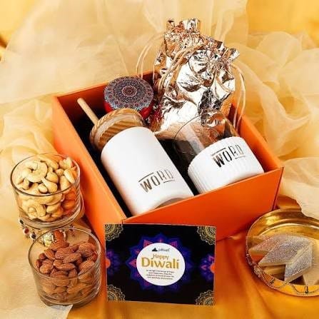Corporate gift hampers being packed and branded for India team delivery